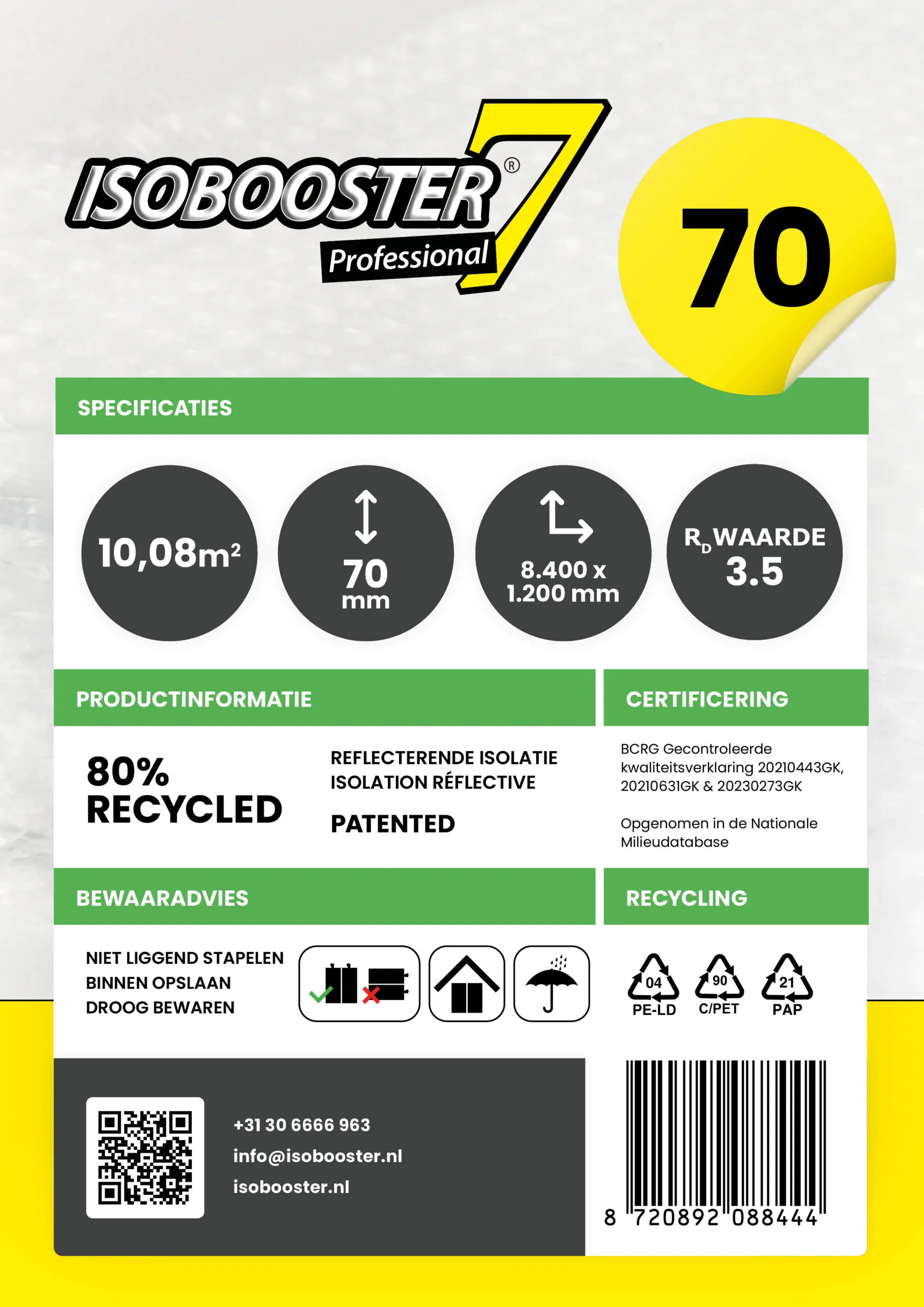 Isobooster Professional 70mm
