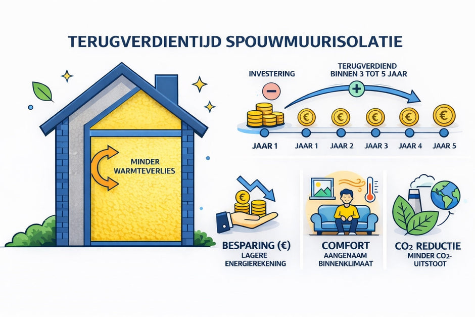 Terugverdientijd spouwmuurisolatie in 2026: Wat je moet weten voor je kiest