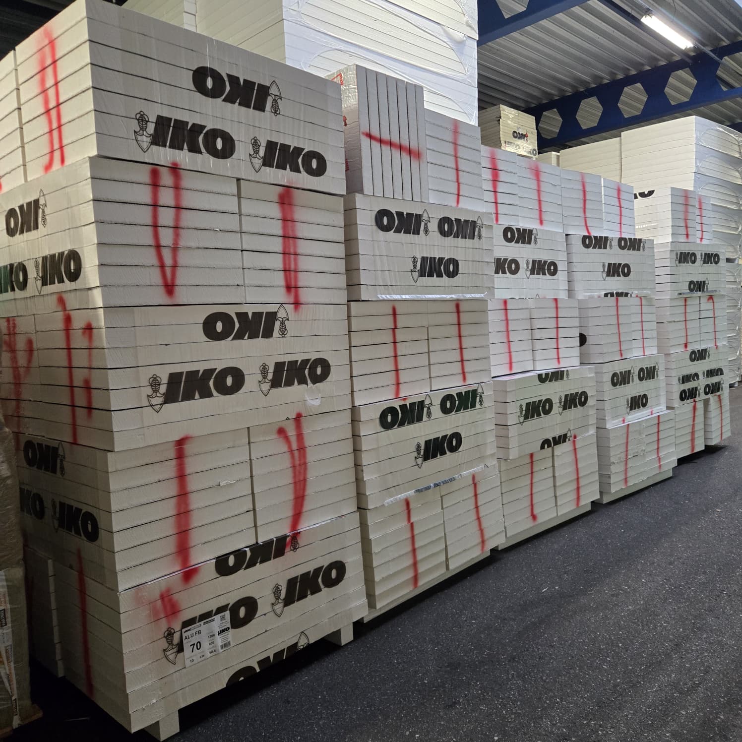 PIR Alu Isolatieplaat 70mm VL 1200x600 B-keus