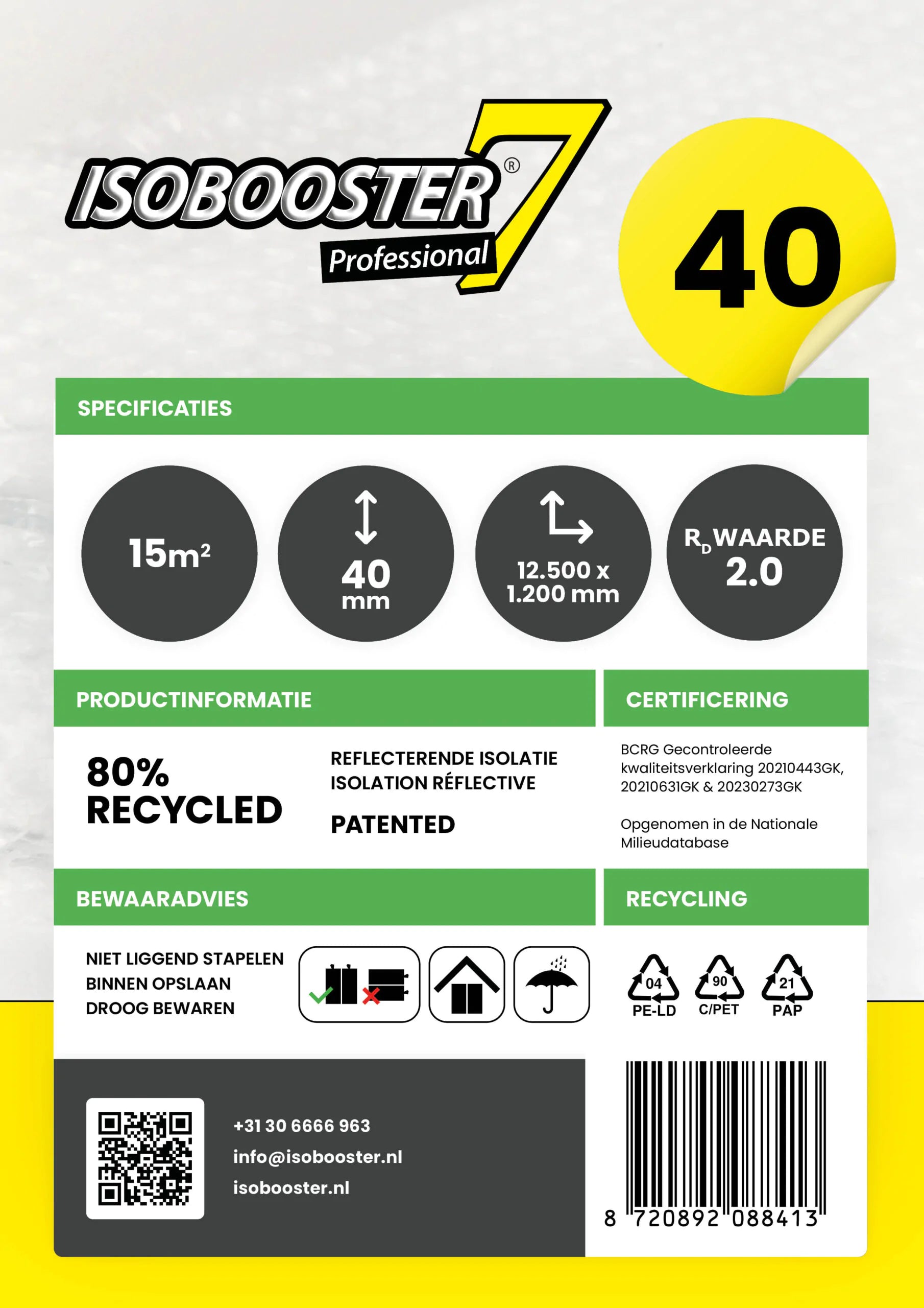 Isobooster Professionnel 40mm