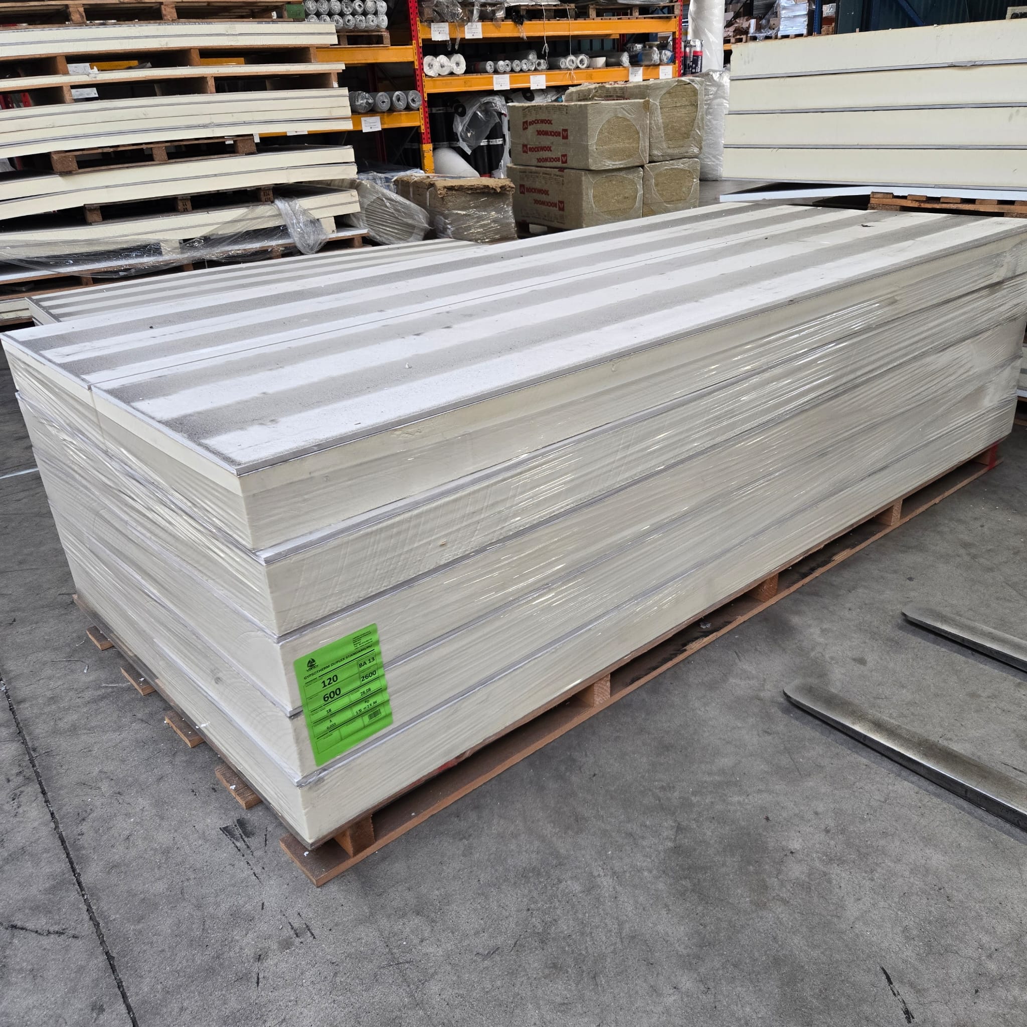 RESTPARTIJ: PIR + Gips 2600x1200x120mm+12.5mm