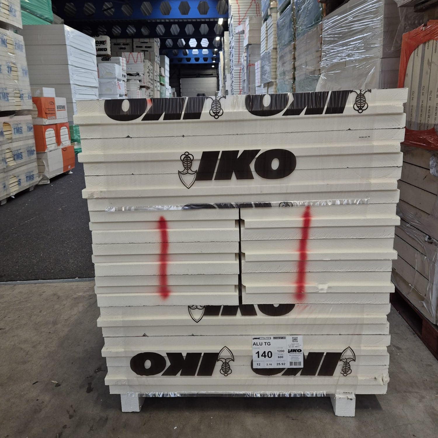 RESTPARTIJ: PIR ALU 140mm 1200x600mm TG