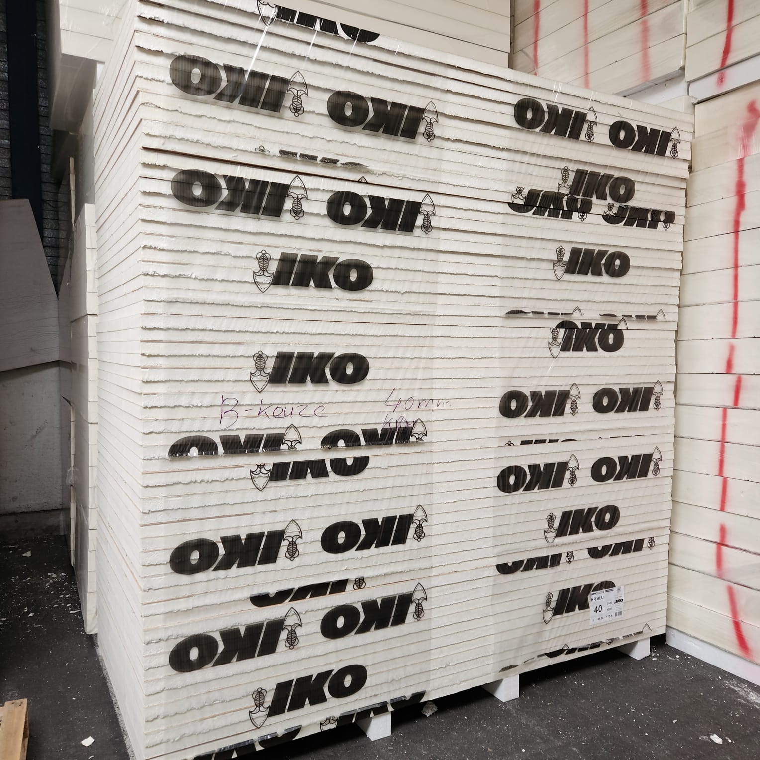 PIR ALU Kraft Isolatieplaat 40mm VL 2400x1200 B-keus