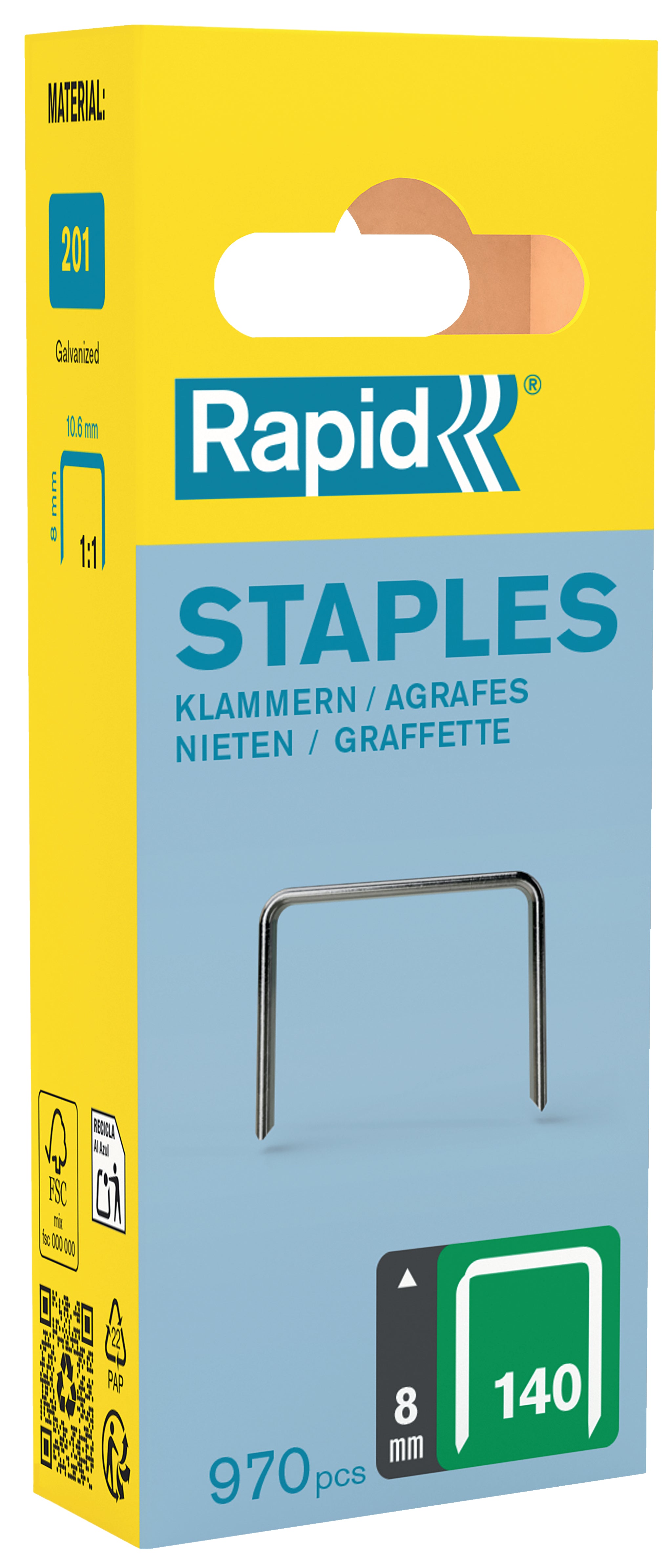 Rapid Nr. 140 vlakdraadnieten 8 mm